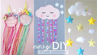 DIY Room Decor  Easy crafts  Сute cloud for kids room wall decoration  diy room decor for kids [upl. by Glad807]