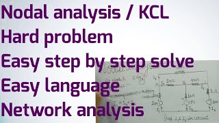 Nodal analysis methodKCL BEEENetwork analysisEasy language [upl. by Annoel]