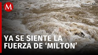 Huracán Milton provoca inundaciones en el puerto de Celestún Yucatán [upl. by Alcott862]