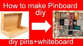 How To Make A Pinboard Diy Whiteboard ✂Diy pin 📌📌 Scissor it [upl. by Aikenat527]