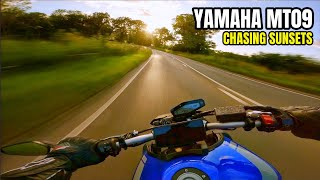 Chasing Sunsets  Yamaha MT09 Akrapovic  Quickshifter Pure Sound 4k [upl. by Rehpotsyrk]