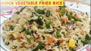 Vegetable Fried Rice  Quick Lunchbox Recipe  Leftover Fried Rice  Easy Recipe  BismiHomeKitchen [upl. by Ahcsas9]