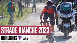 50km attack  Strade Bianche 2023 Mens Race Highlights [upl. by Ndnarb]