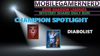 Diabolist Raid Shadow Legends F2P Champion Spotlight [upl. by Cohdwell]