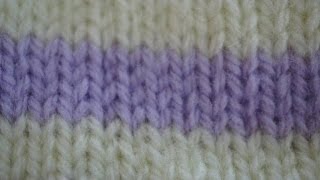 Left Handed Changing Colors in Knitting [upl. by Nahsyar]