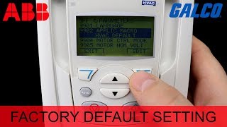 Resetting an ABB ACH550 HVAC Drive to Factory Default Settings [upl. by Schwartz548]