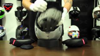 NEXX Helmets XT1  Video Tutorial  How to Remove amp Place the Inner Lining [upl. by Yrahk]