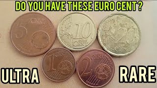 Ultra Rare Euro Cent 1 Cent 2 Cent 5 Cent 10 Cent 20 Cent Euro Coins Worth a lot of Money [upl. by Nyladnewg]