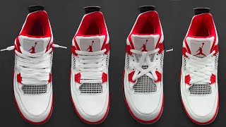 4 WAYS HOW TO LACE NIKE AIR JORDAN 4  JORDAN 4s Lacing [upl. by Quintilla]