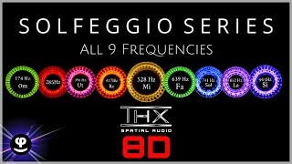 Deep Sleep Solfeggio Frequencies  8D Audio  Black Screen  Binaural Beats [upl. by Tenner]