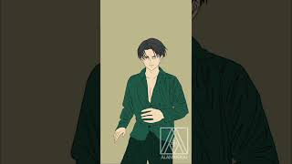 Levi Ackerman Dancing NO FILTER attackontitan aotlevi danceanimation [upl. by Annaed]