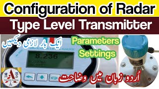 Configuration of Radar Level Transmitter in Urdu Parameter Setting of RLT QTRD80G QampT Instrument [upl. by Ric]