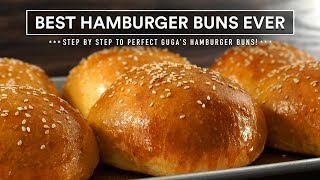 Most AMAZING HAMBURGER BUNS recipe ever  GugaFoods [upl. by Verena544]