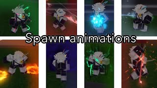 Spawn animations showcase  Heroes Battlegrounds [upl. by Alih562]