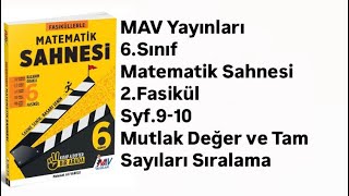 6SINIF MATEMATİK SAHNESİ 2FASİKÜL S910 MUTLAK DEĞER VE TAM SAYILARI SIRALAMA [upl. by Lhadnek]