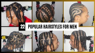 22 Popular Men Braided Hairstyles  Quick and Easy Styles [upl. by Gorman978]