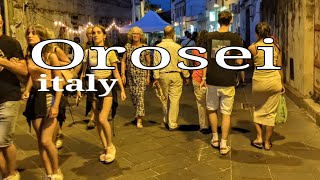 Orosei italy night summer walking tour walk in the city [upl. by Eran]