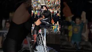 WWE 2K24 chokeslam through barbed wire stacked tables wwe2k24 wwe [upl. by Eelyram]