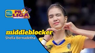 Shella Bernadetha middle blocker voli Indonesia [upl. by Rhu]