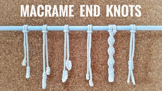 MACRAME END KNOTS [upl. by Germin]