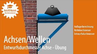 AchsenWellen Entwurfsdurchmesser Achse Übung 1 [upl. by Lyman]