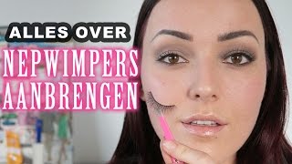 Alles over ❤ Nepwimpers aanbrengen  Beautygloss [upl. by Gypsie]