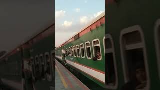 Chitra Express intercity Train of BangladeshRailwaystation Khulna Dhaka [upl. by Howie]