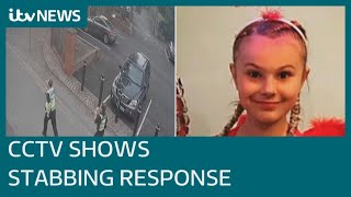 CCTV shows police rushing to scene after Lilia Valutyte 9 fatally stabbed  ITV News [upl. by Aluk]