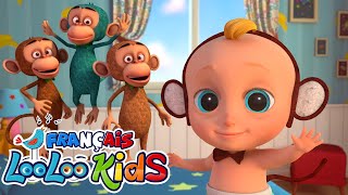 Cinq Petits Singes  Chansons Pour Les Petit  Comptines Bébé  LooLoo Kids Français [upl. by Tiffy193]