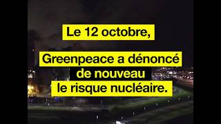 Action Greenpeace Feu dartifice à Cattenom pour dénoncer le risque nucléaire [upl. by Borries]