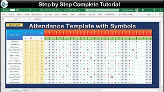 Stylish Attendance Tracker with Symbols in Excel [upl. by Firooc]