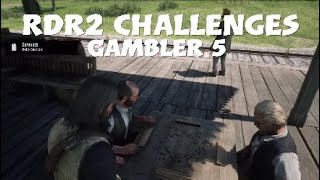 Red Dead Redemption 2 Gambler Challenge 10 Guide  Win 3 hands of Poker in a row [upl. by Netsirhk567]