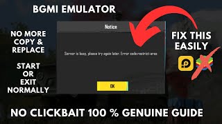 How to play BGMI 28 in Emulator  Fix server busy restricted area in LD Player bgmi emulator [upl. by Keli]