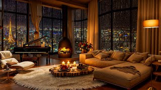 Cozy Apartment in Tokyo 🌃 Ethereal Jazz Saxophone Instrumental Music amp Rain Sounds for Relax Sleep [upl. by Irved]