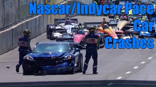 Pace Car wrecks at 2024 NASCAR Championship nascarplayoffs [upl. by Christabel]