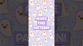 Easy Procreate Tutorial Make a Cute amp Cozy Ghost Pattern for Halloween [upl. by Iadahs]