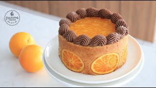 Moist and Soft Eggless Orange Chocolate Cake Recipe [upl. by Arakat]