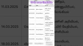 12th exam timetable timetable 12th exam [upl. by Llerdna]