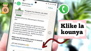 WhatsApp ap Bay 50 mil Goud💰 a tout moun ki resevwa mesaj sa  Pa rate opòtinite sa [upl. by Iolande]