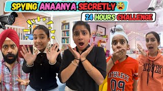 Spying Anaanya Secretly 24 Hours Challenge  Ramneek Singh 1313  RS 1313 VLOGS [upl. by Clercq]