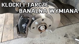 Wymiana klocków i tarcz hamulcowych przód  Renault Clio DIY zrób to sam [upl. by Ettevey]