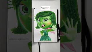 ASMR Drawing Disgust from Inside out sketchbook [upl. by Lartnom]