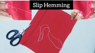 Slip HemmingSlip StitchSewing tutorialHand Stitch [upl. by Sonja]