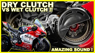 DRY CLUTCH vs Wet Clutch  Used in MOTO GP   What’s the Difference   Ducati WSBK Sound 🔥 [upl. by Nosnej]