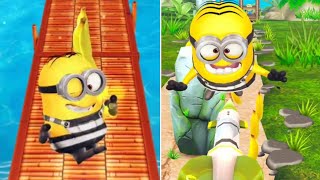 Minion Rush Prisoner Minion Avoid Performing JumpOvers Gameplay at Minion Beach amp The Volcano [upl. by Adnarom804]