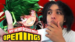 I REACTED TO MY HERO ACADEMIA ALL OPENINGS 111 [upl. by Wyndham996]