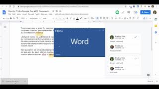 How to Print a Google Doc with comments [upl. by Aevin]