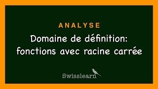 Domaine de définition des fonctions avec racine carrée [upl. by Nylatsyrc813]