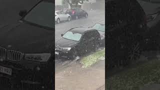 Unbelievable hailstorm in Brisbane 🌩️ BrisbaneStorm Hailstorm brisbanecity [upl. by Rebbecca]