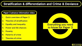 GCSE Sociology Revision Paper 2 Eduqas Advance Information  Stratification  Crime Episode 11 [upl. by Pearman]